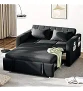 55" Velvet Convertible Sofa Bed