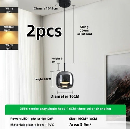 Italian Minimalist Dining Room Glass Chandelier