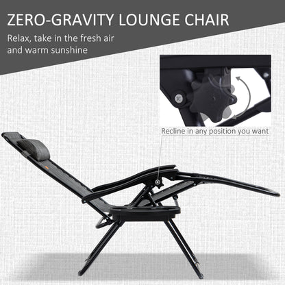 Zero Gravity Chair Set with Side Table