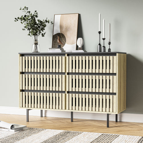 Natural Black Storage Cabinet