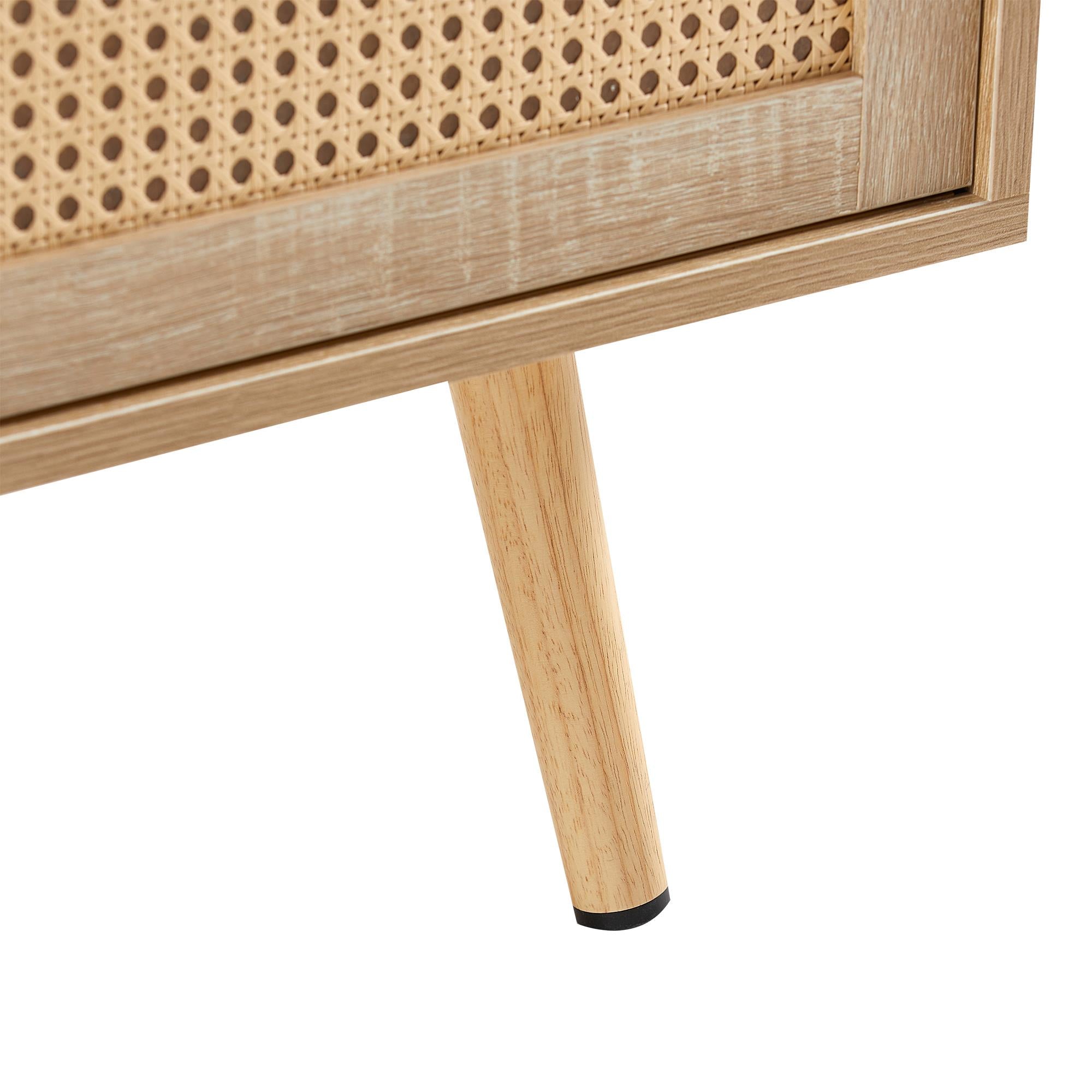 Rattan Sliding Coffee Table With Hidden Storage