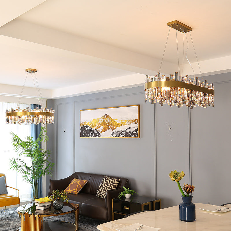 Simple Crystal Living Chandelier