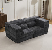 Dark Grey Modular Loveseat