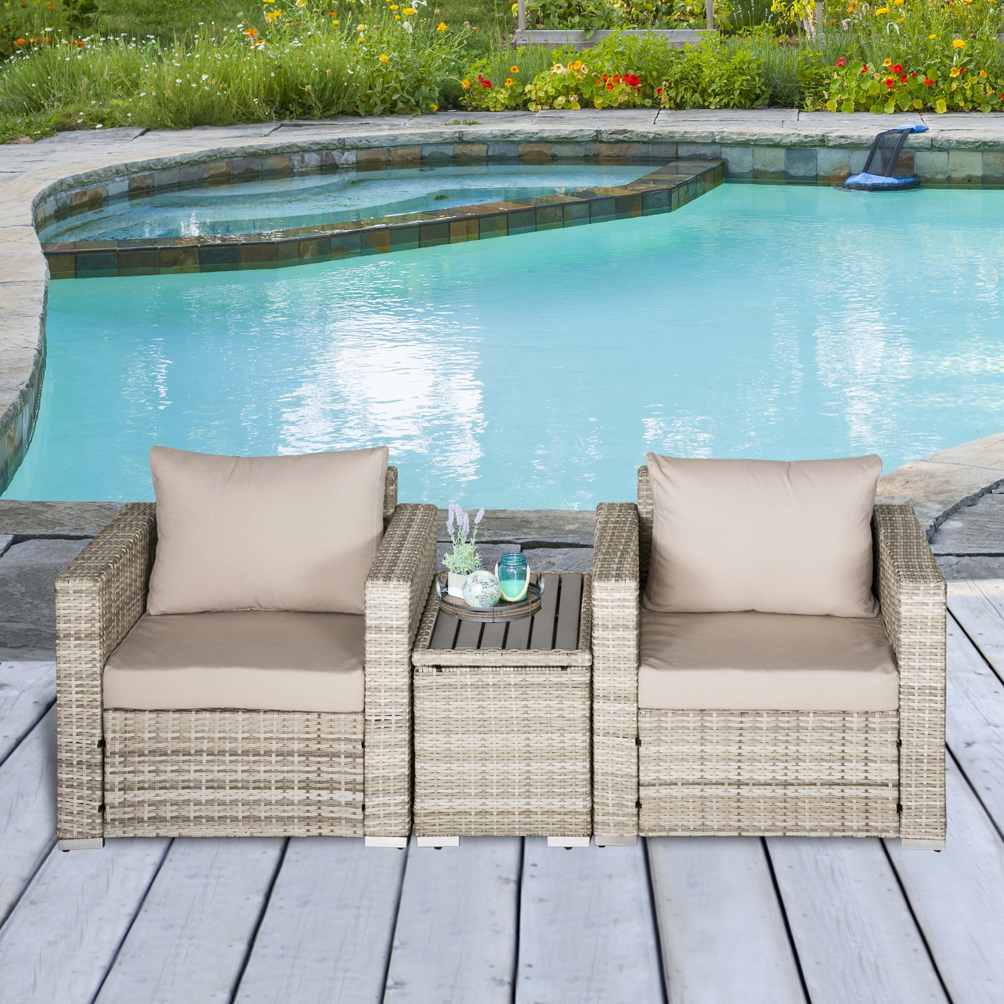 Charcoal Industrial Patio Set