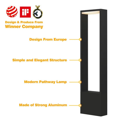 Inowel Outdoor Pathway LED Lights Modern Design Garden Lights Black Landscape Lighting 17510-800