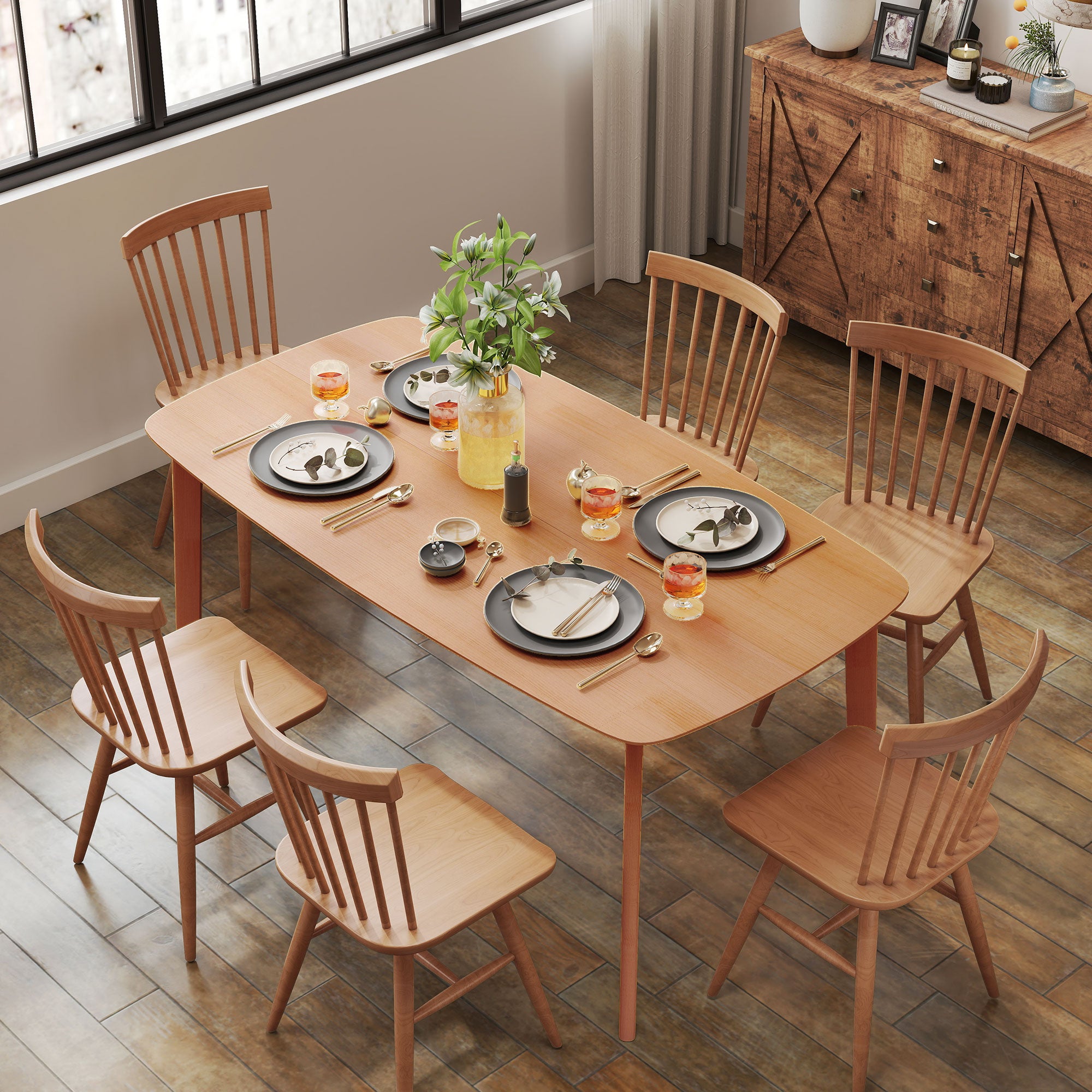Natural Pine Rectangular Table