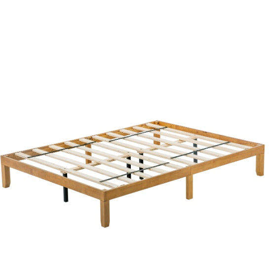 Natural Wood Platform Bed