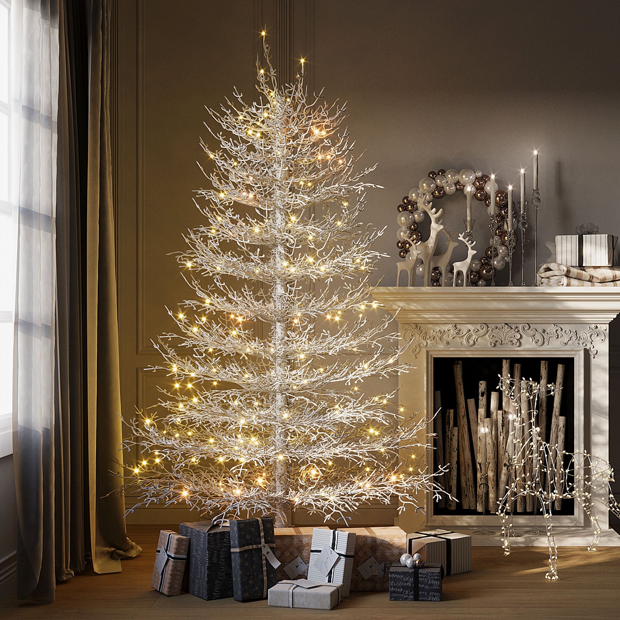 Snow-Flocked Aspen Fir Tree