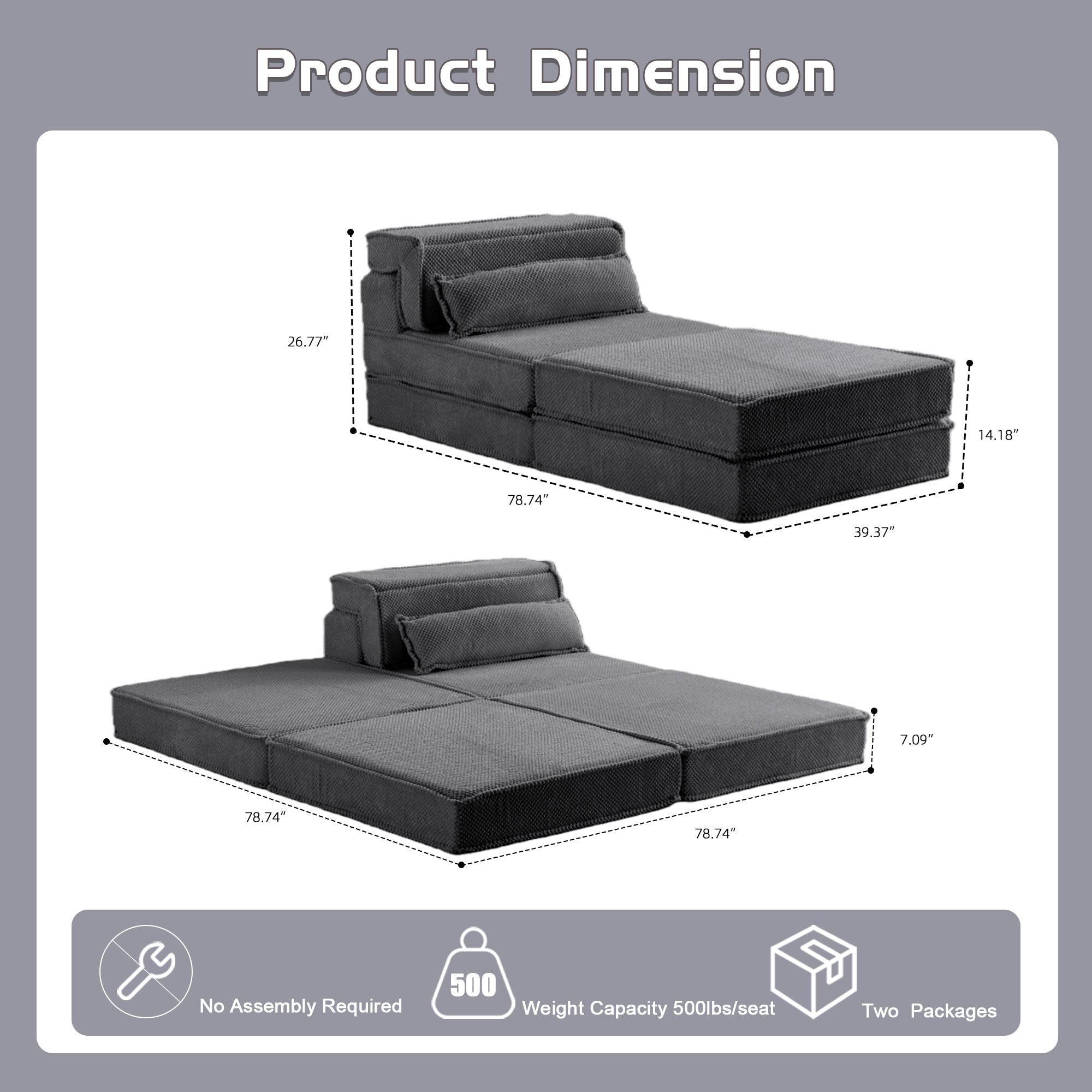Dark Grey Modular Seater