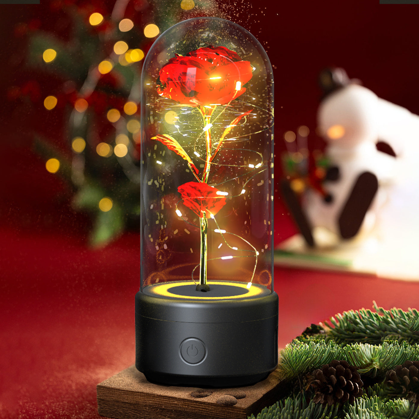 Rose Glass LED Nightlight
