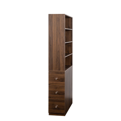Wooden Storage Cabinet Modern Tall Bookshelf Living Room