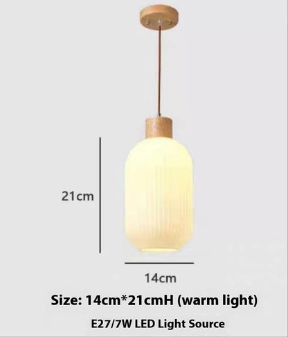 Japanese Log Style Simple Modern Glass Chandelier