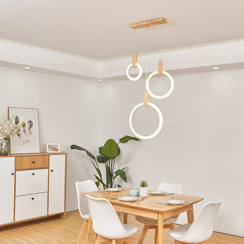 Wooden Ring Pendant Lamp