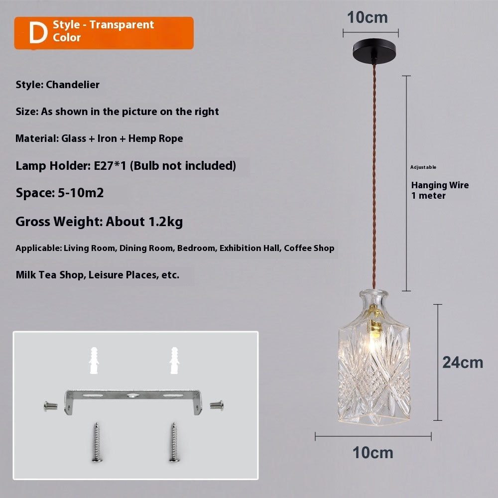 Bedroom Bar Entrance Bar Hotel Homestay Simple Wine Bottle Glass Chandelier