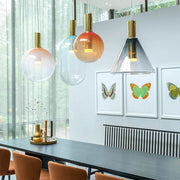 Geometric Stained Glass Chandelier