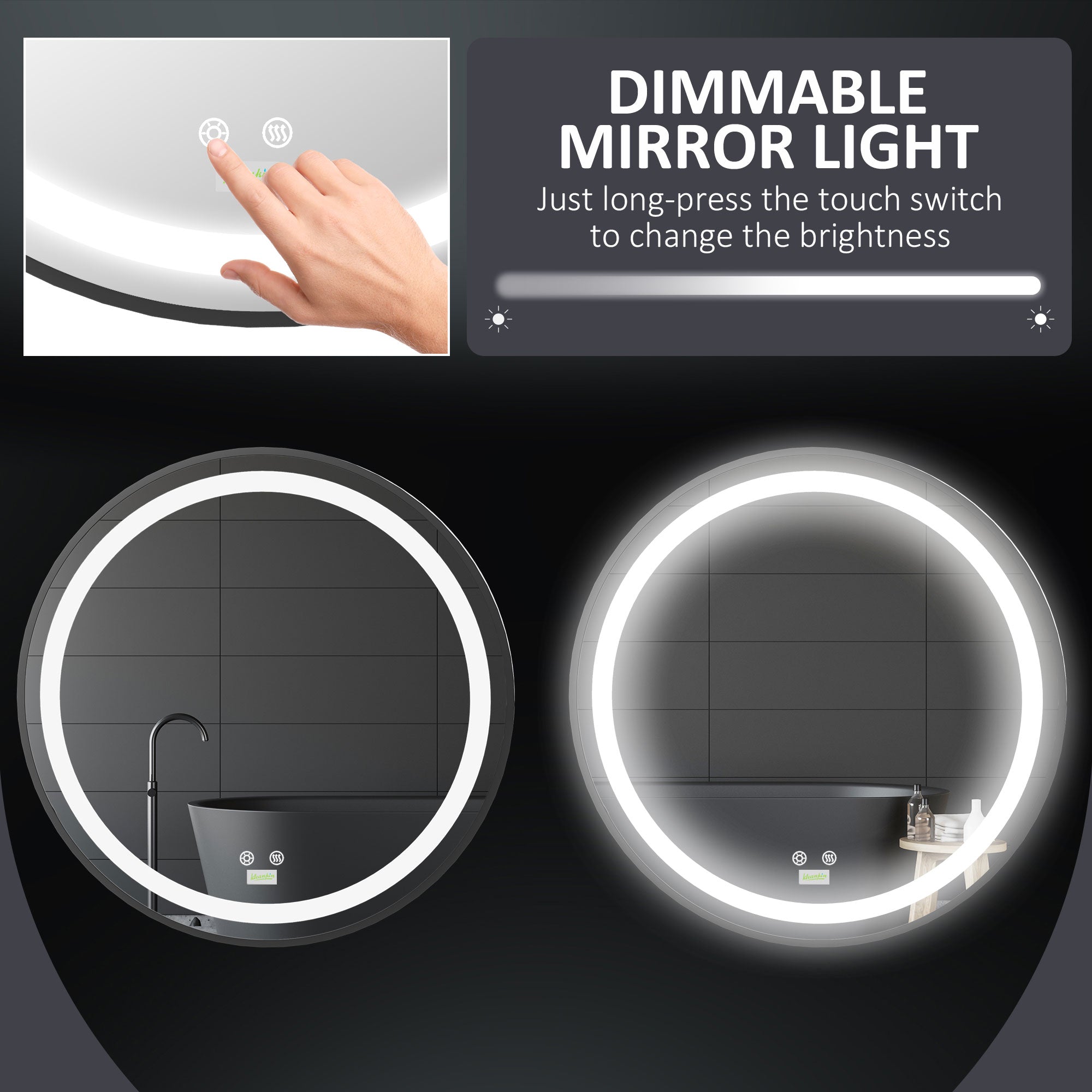 Lighted Wall Vanity Mirror