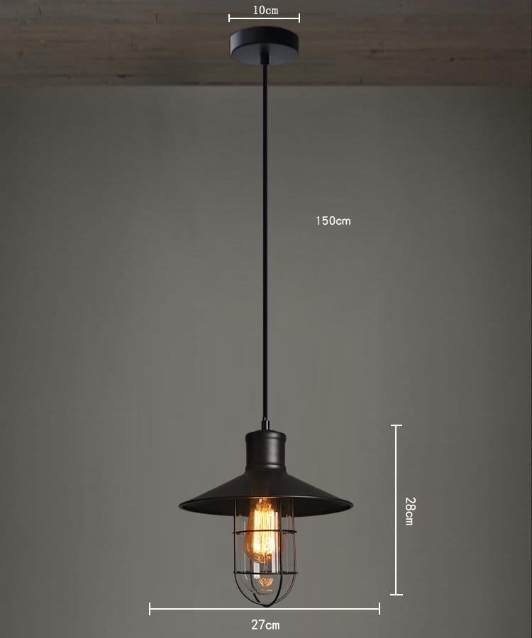 Creative Restaurant Bar Warehouse Bird Cage Explosion-proof Glass Chandelier Black