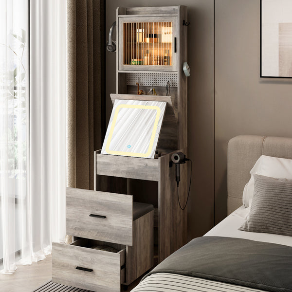 Gray Hemp Vanity Table