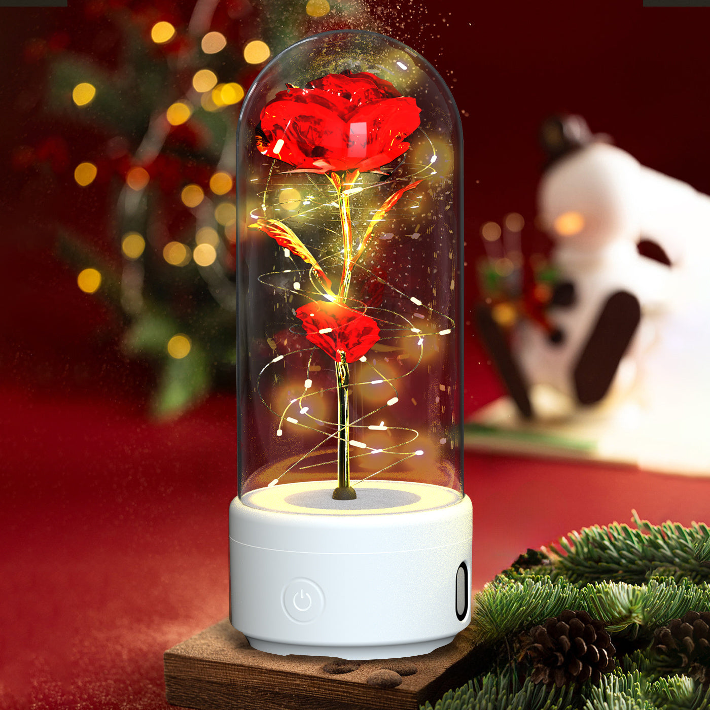 Rose Glass LED Nightlight