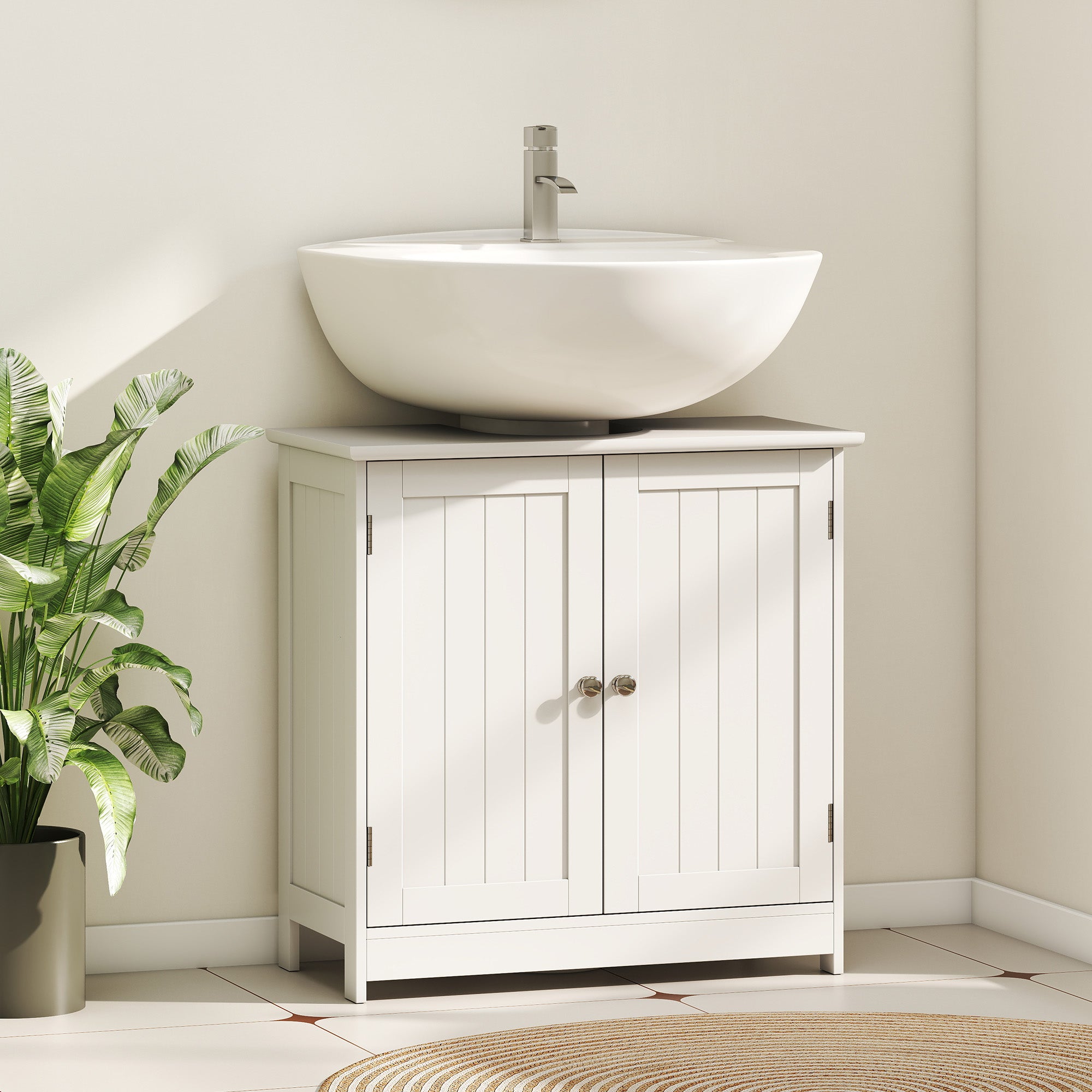 White Modern Sink Cabinet