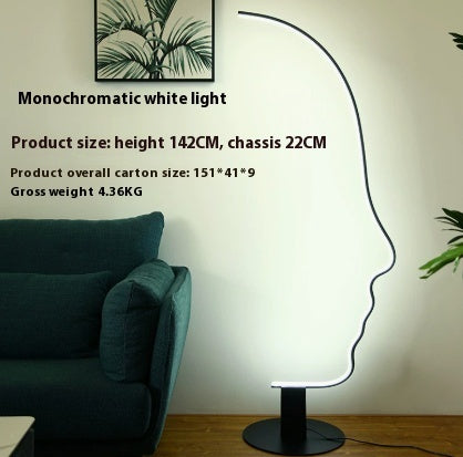 Nordic Art Face Floor Lamp Designer Bedroom Study