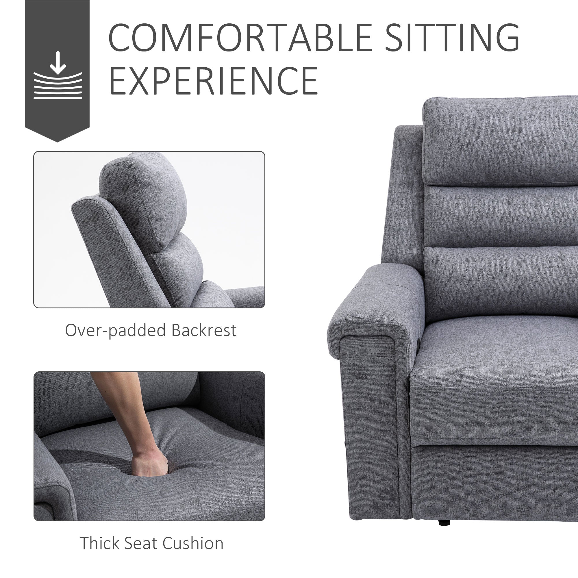Linen Modern Recliner Chair