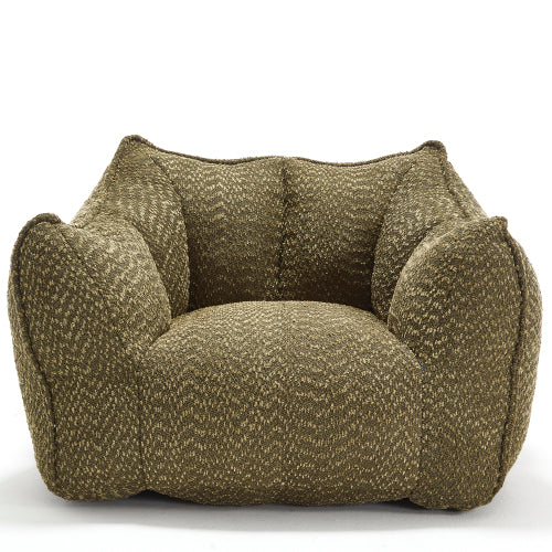 Sofá-Cama de Bolas de Peluche Comprimido - Relleno de Espuma de Alta Resiliencia, Silla de Salón de Boucle Ultra Suave para Una o Dos Personas, Asiento Acogedor para la Sala de Estar para Leer, Jugar y Relajarse, Ahorro de Espacio por Vacío