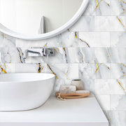 Gold Stripes Marble Wallpaper