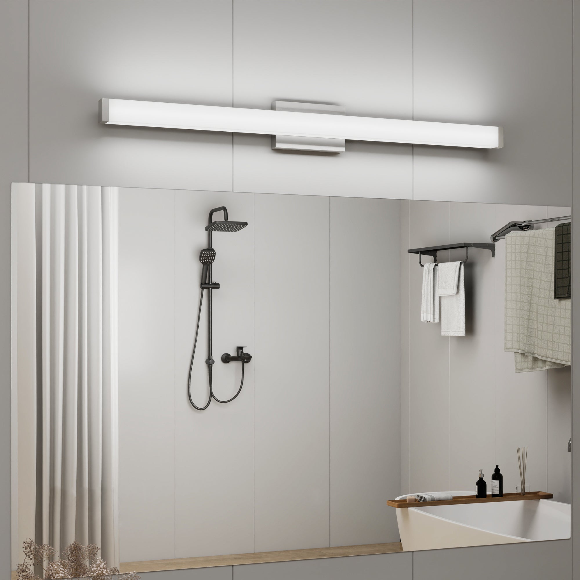 Nickel Contemporary Vanity Light