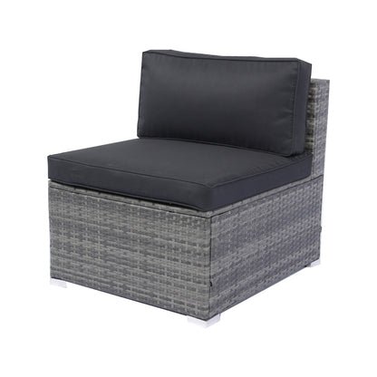 7-Piece Patio Set W Retractable Canopy   Wicker Rattan Sectional Sofa