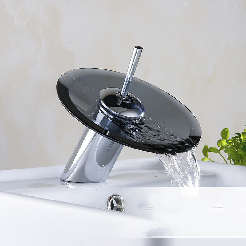 Glass Copper Waterfall Faucet