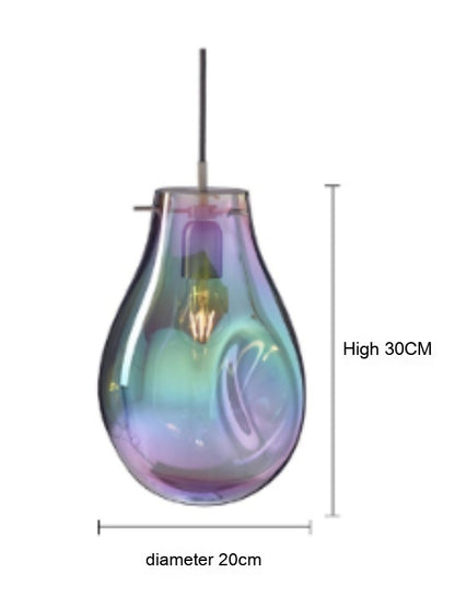 Colored Glass Chandelier In The Model Room