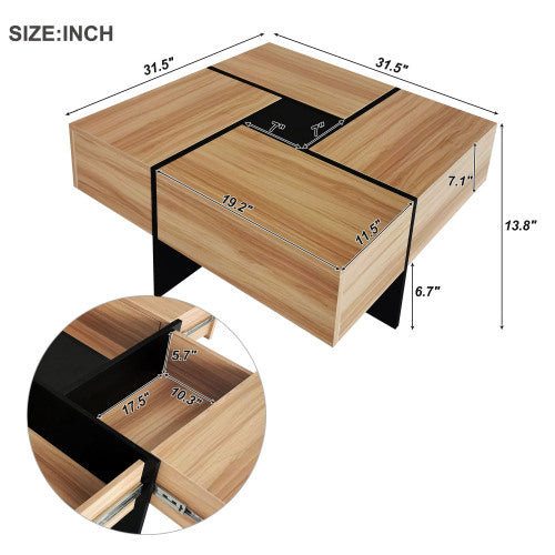 Brown Storage Coffee Table