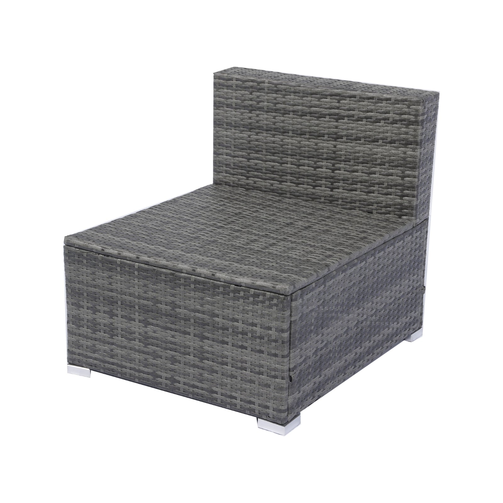 Wicker Rattan Sectional Sofa Retractable Canopy Outdoor