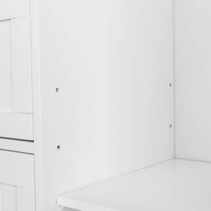 Four Drawer Single Door Bathroom Storage Cabinet