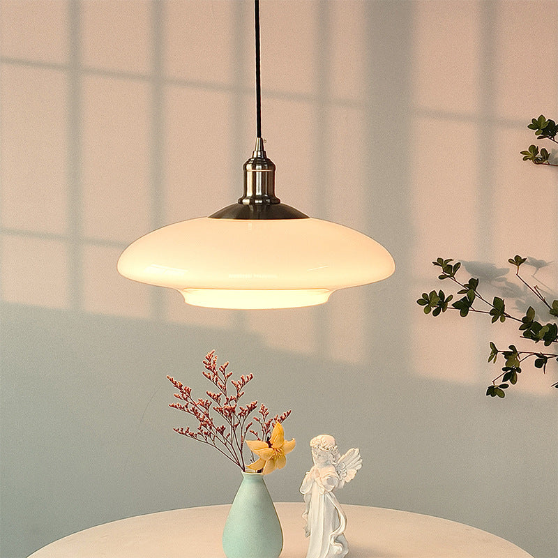 Milky White Glass Chandelier 32cm Or 40cm