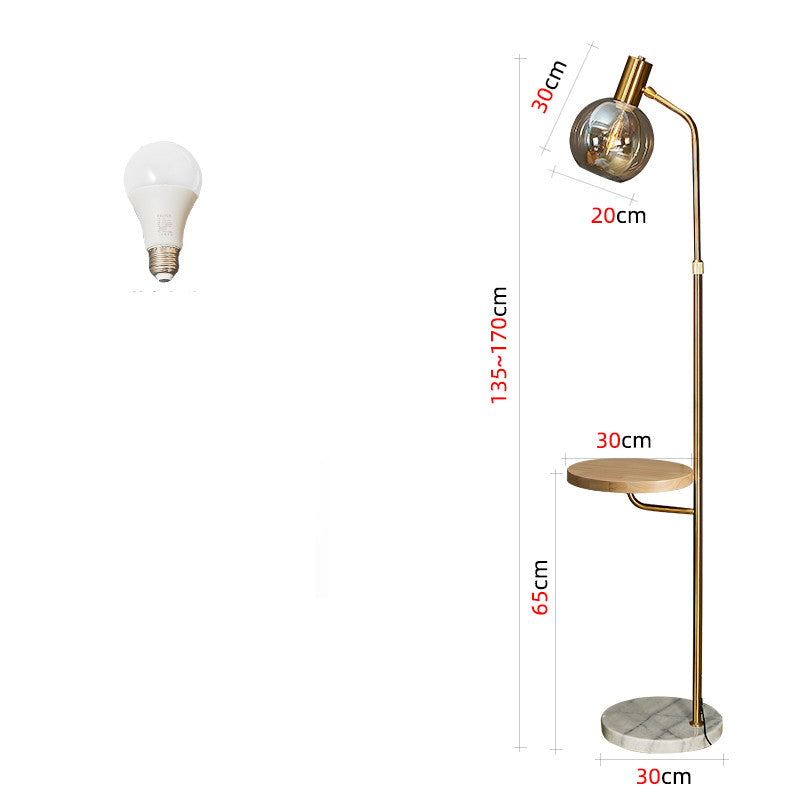 Iron Glass Floor Lamp