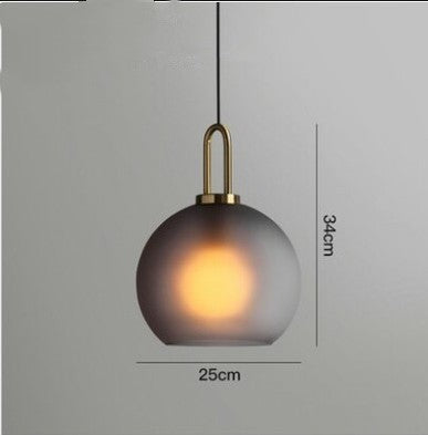 Glass Ball Chandelier 30cm Scrub Soot Finish