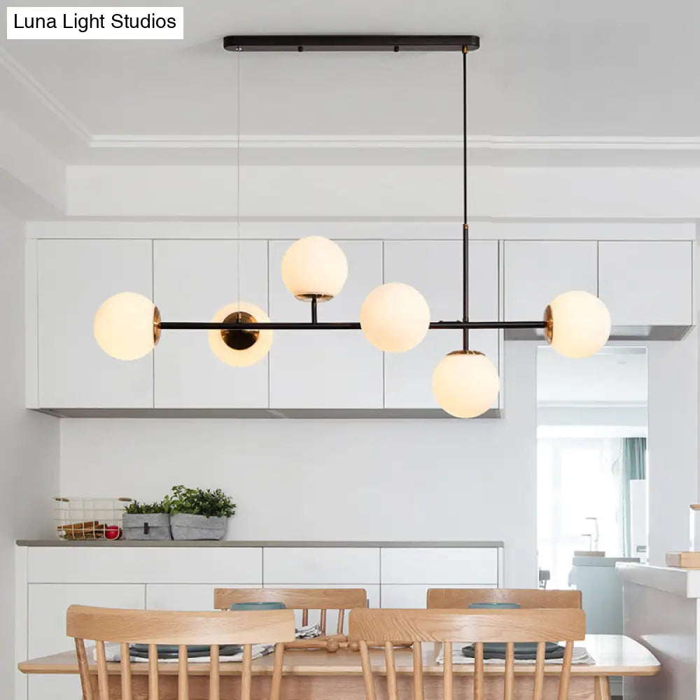 ديكوربايتس™ مصباح صناعي بستة مصابيح مع ظلال زجاجية متدرجة من العنبر/الأبيض اللبني/الأزرق وحبل قابل للتعديل