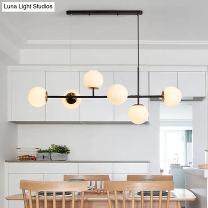 ديكوربايتس™ مصباح صناعي بستة مصابيح مع ظلال زجاجية متدرجة من العنبر/الأبيض اللبني/الأزرق وحبل قابل للتعديل