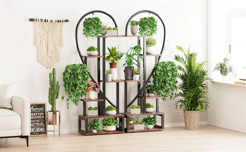 6-Tier Heart Shaped Plant Display Stand