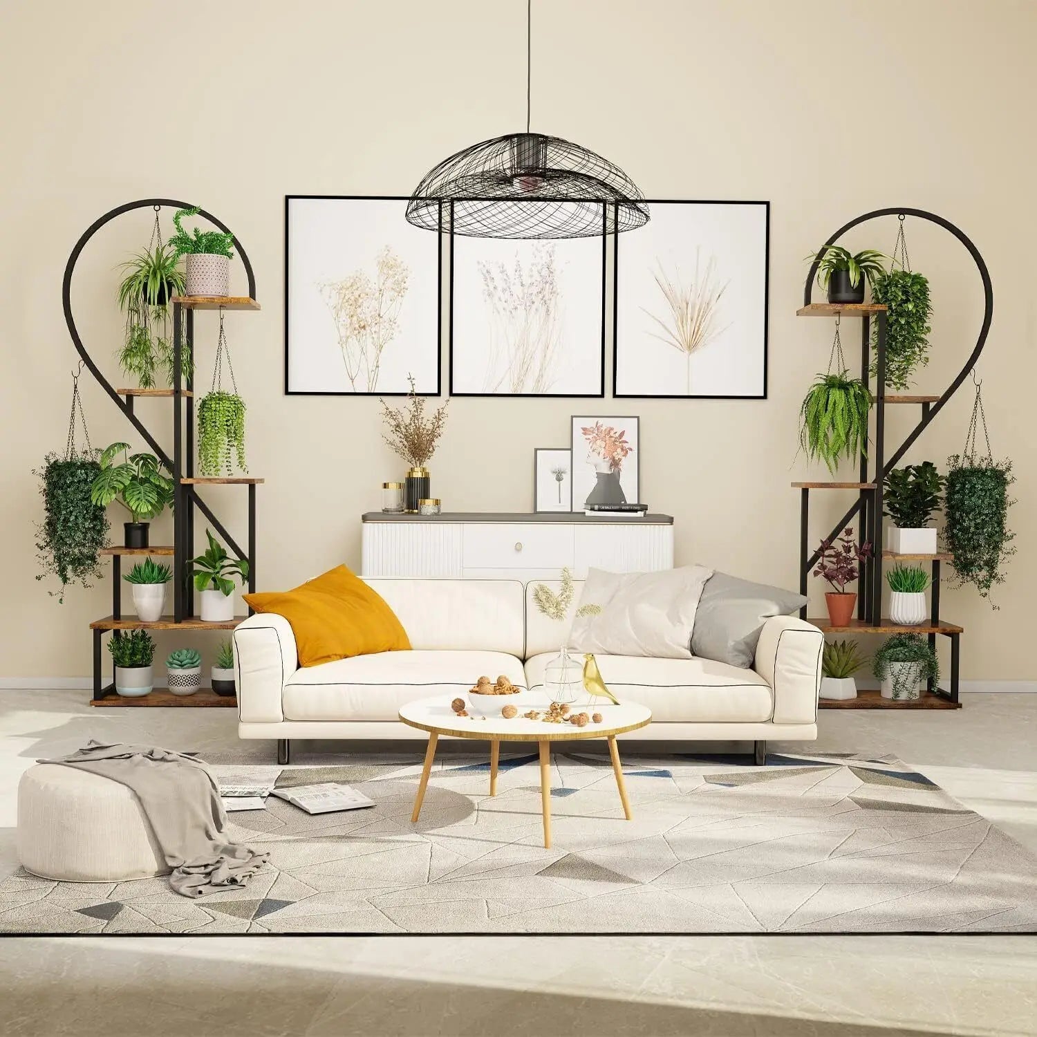 6-Tier Heart Shaped Plant Display Stand