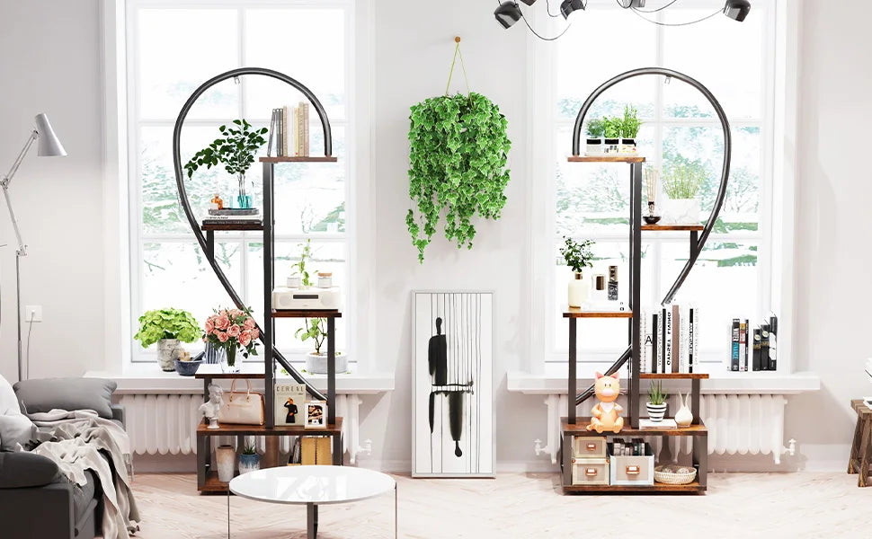 6-Tier Heart Shaped Plant Display Stand