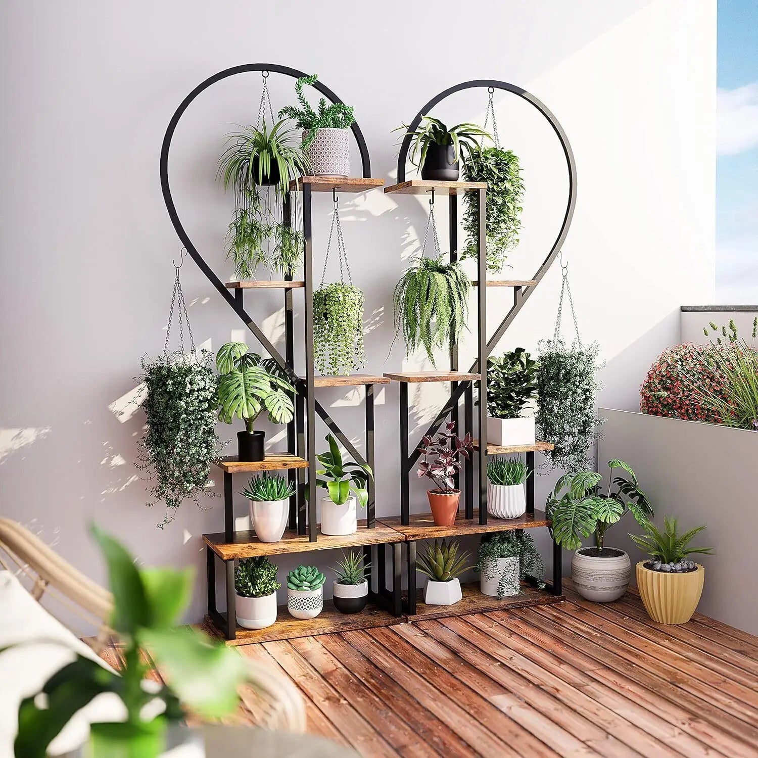 6-Tier Heart Shaped Plant Display Stand