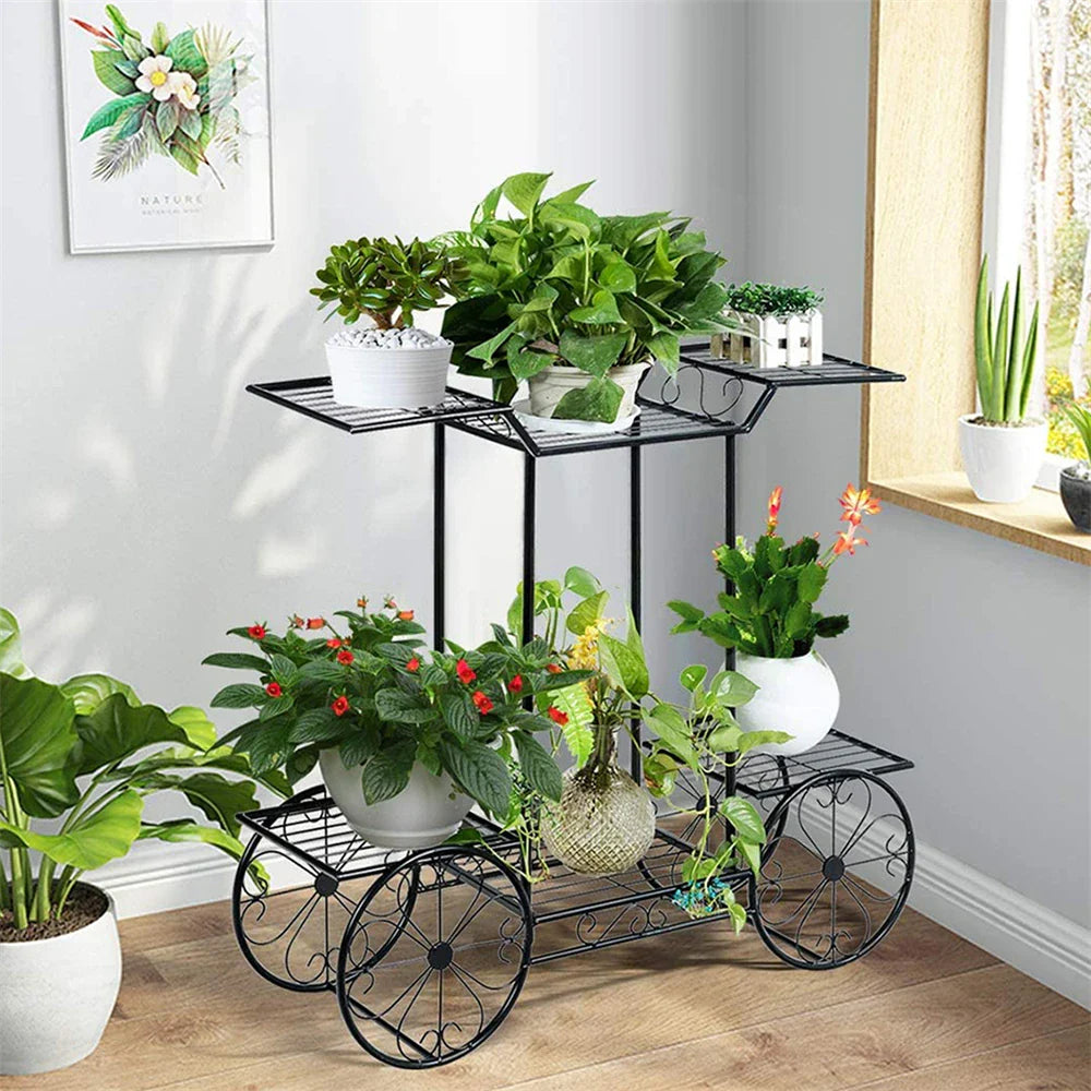 6-Tier Metal Plant Stand for Indoor & Outdoor Plants
