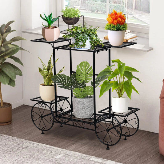6-Tier Metal Plant Stand for Indoor & Outdoor Plants