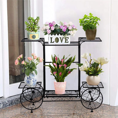 6-Tier Metal Plant Stand for Indoor & Outdoor Plants