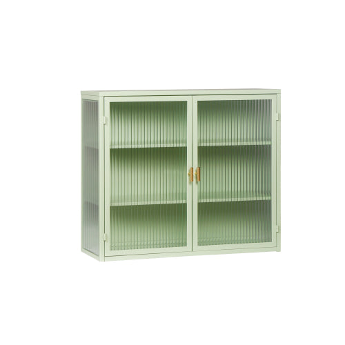 Modern Double Door Wall Cabinet With Glass Door With Three Levels Of Storage For Entrance Living Room, Bathroom, Dining Room, Mint Green Unavailable Platforms- Temu