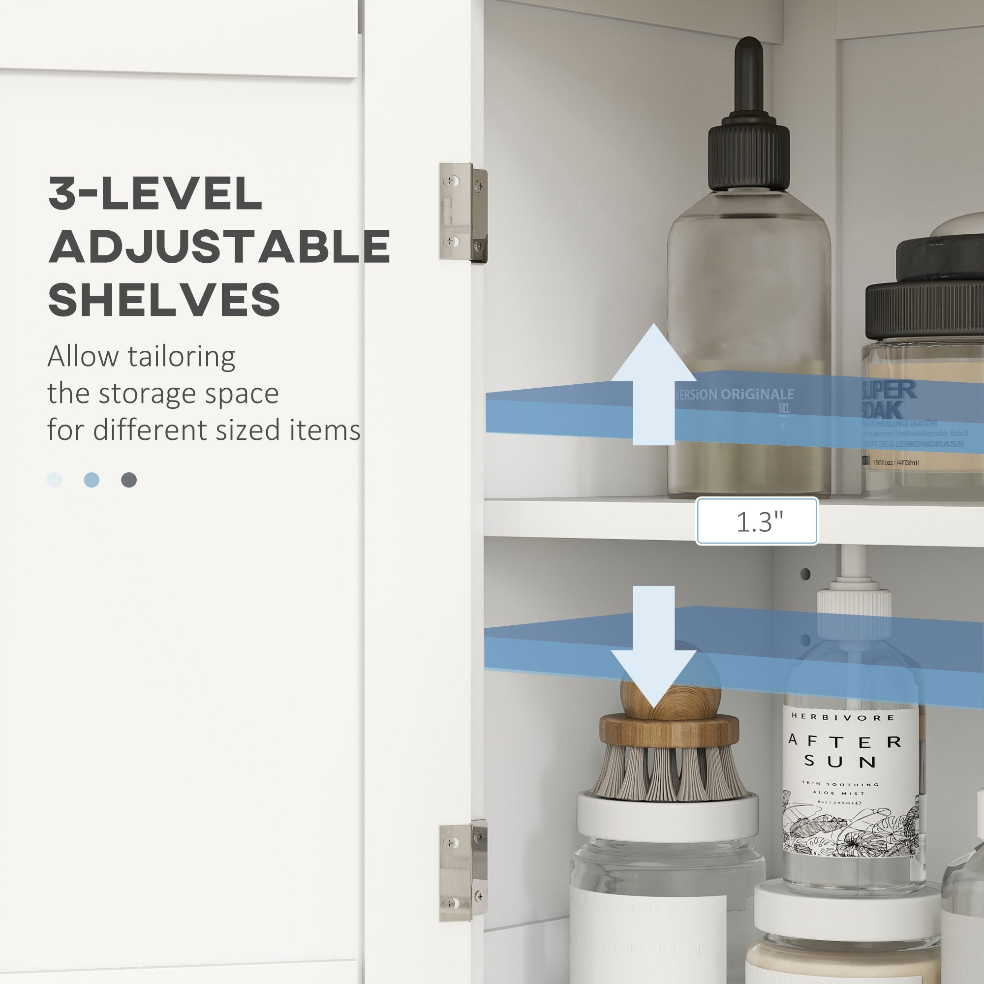 White Functional Storage Cabinet