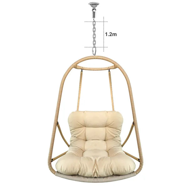 Foldable Egg Swing Chair With 300lb Capacity